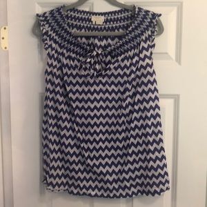 Kate Spade purple chevron striped top